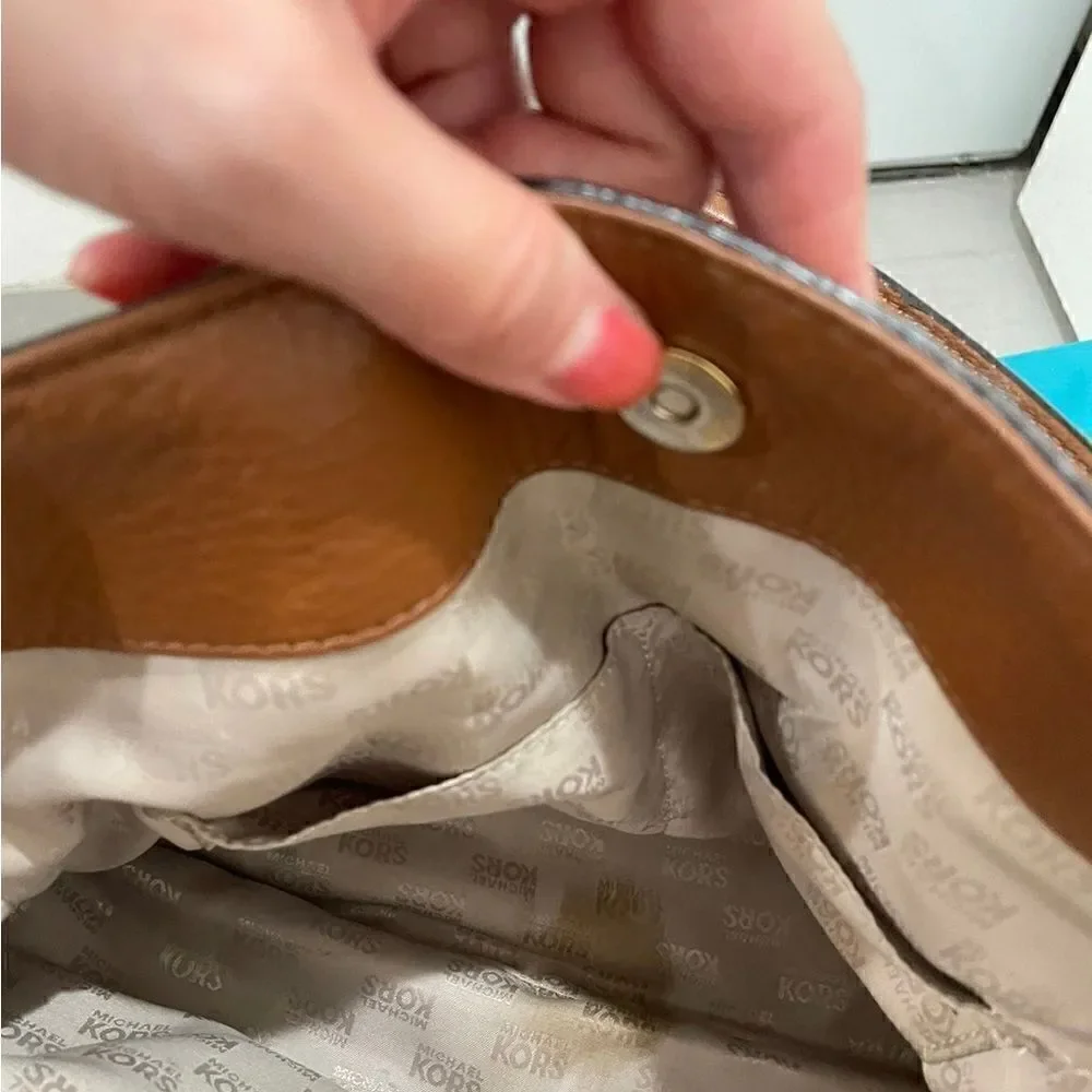 Michael Kors brown leather tote